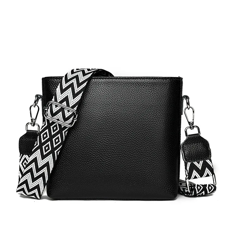 sac à bandoulière en cuir véritable 100% pour femmes, sac à bandoulière à large sangle, sacoche en cuir de vache, petit sac à main et bourse