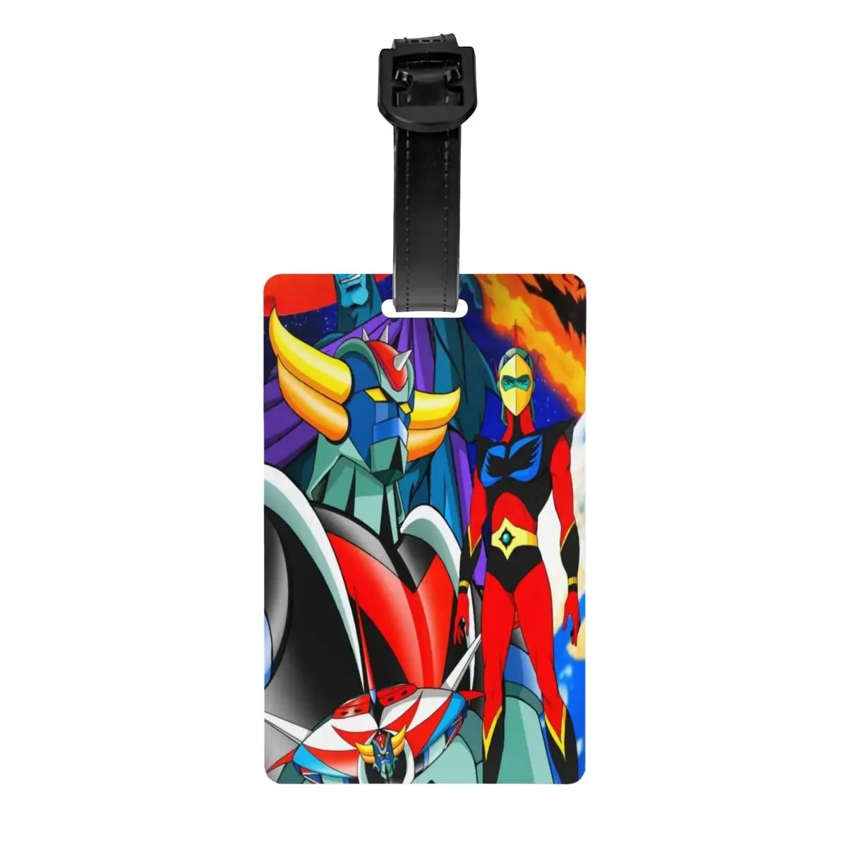 étiquettes à bagages personnalisées goldorak grendizer pour valises, mignonnes, anime ufo robot goldrake, couverture de confidentialité, carte d'identité