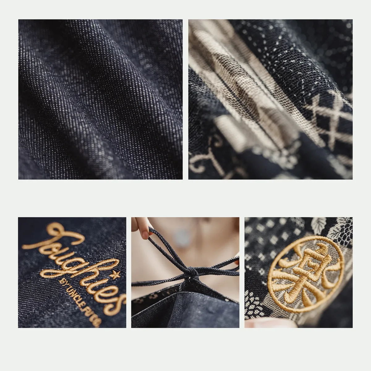 sac fourre-tout en jean vintage pour femme maden, sac à bandoulière brodé, sac à main réversible, grande capacité, style décontracté rétro y2k