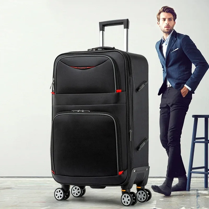 valise de voyage grande capacité, sac à roulettes imperméable en oxford, roulettes universelles, 20 pouces, bagage cabine