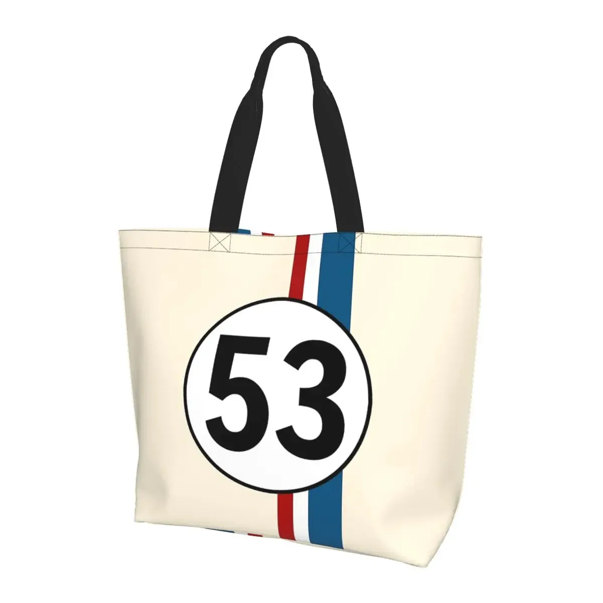 herbie numéro 53 sac fourre-tout de shopping toile grande capacité sacs à bandoulière shopper sac à main d'épicerie pour les femmes