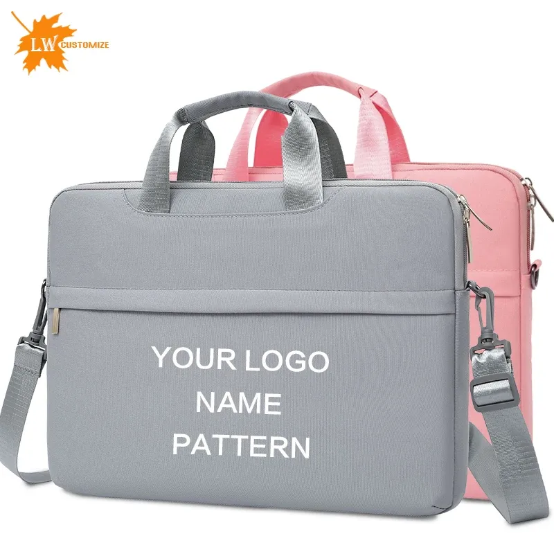 sac pour ordinateur portable personnalisé avec logo 13/14/15 pouces, étui de protection pour ordinateur, sac de travail portable, motif de nom photo imprimé