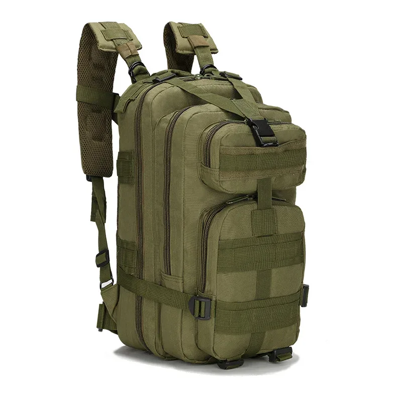 sac dos nylon camouflage vert beige marron compact 20 35 litres ventilation ceinture coussin air poche intérieure fendue poignée souple extérieure bandes ajustables