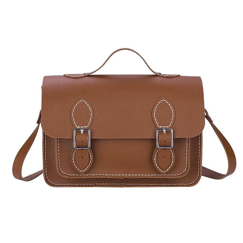 sac cambridge en cuir pu personnalisé, bricolage, couture à la main pour femmes, sac à bandoulière, kit semi-fini coloré