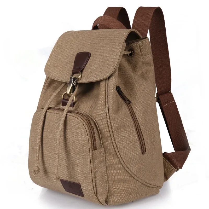 sac à dos en toile pour femme, sac de voyage vintage en pur coton, sacs d'école pour ordinateur portable, sac initié pour adolescentes, mode, proximité, wstring