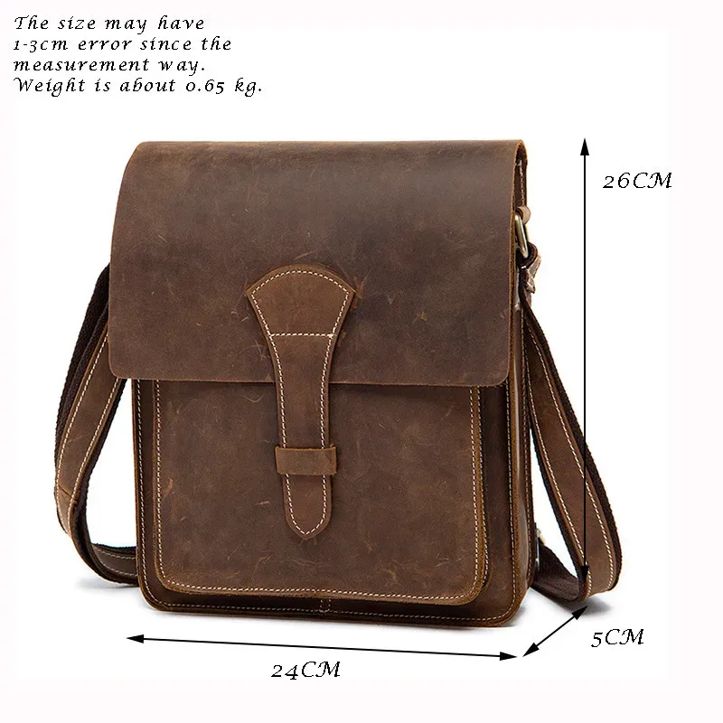 sac à main en cuir véritable pour hommes, fil fou cheval, sacs rétro mode, épaule vintage vache, sacoches, mallette d'affaires