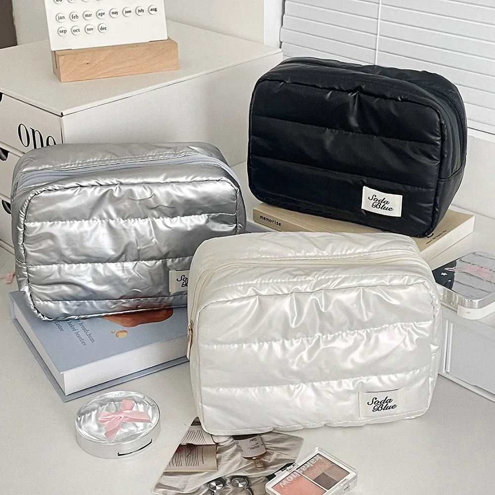 Sac à main de luxe étanche de grande capacité pour femmes, pochette de rangement de cosmétiques et de toilette, sac carré élégant à fermeture éclair pour dames