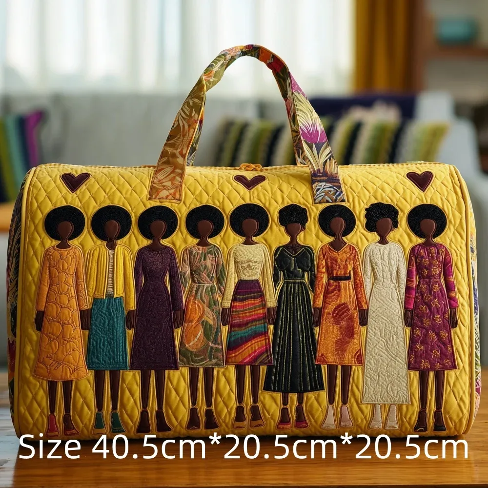 sac de voyage 3d matelassé afrique pour femme, sac de week-end bohème avec imprimé carte des femmes africaines, bagage cabine, sacs de festival uniques