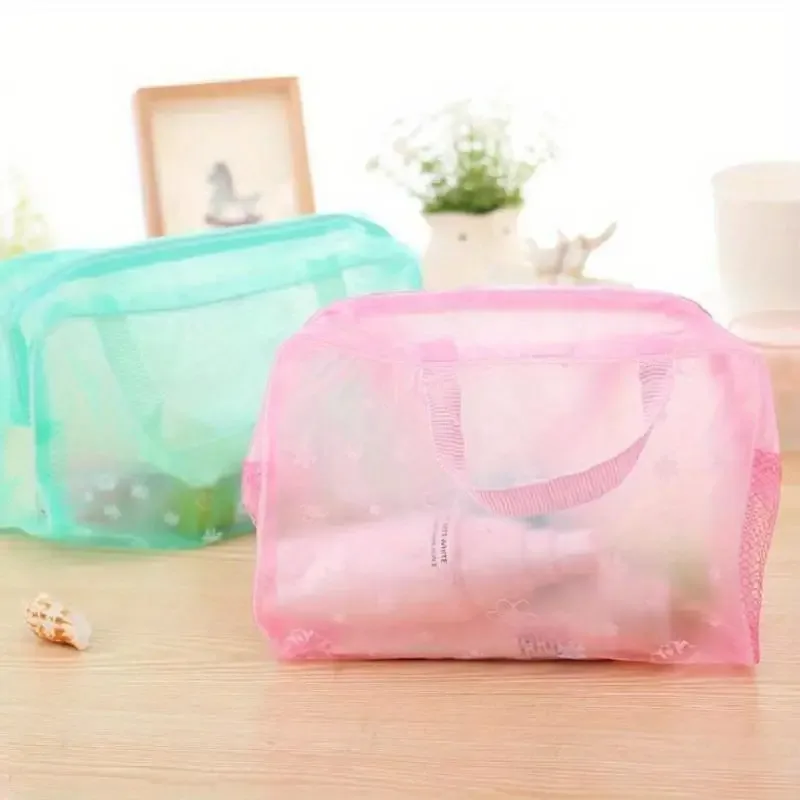 sac de rangement pour cosmétiques et articles de toilette, pochette de voyage pour maquillage et plage, organisateur, 1 pièce
