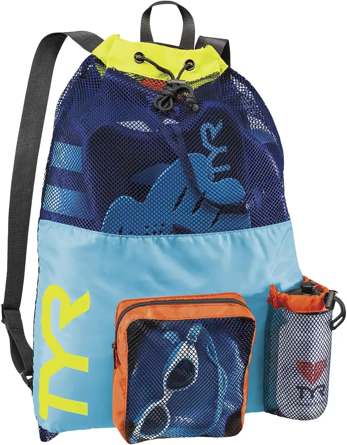 sac à dos momie en maille grande pour équipement de natation, de gymnastique et d'entraînement humide