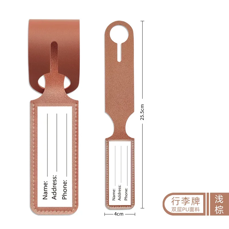 étiquette de nom de bagage intégrée, étiquette de bagage de voyage anti-perte, étiquettes de bagage de document solide, étiquette de valise, accessoires de voyage, mode