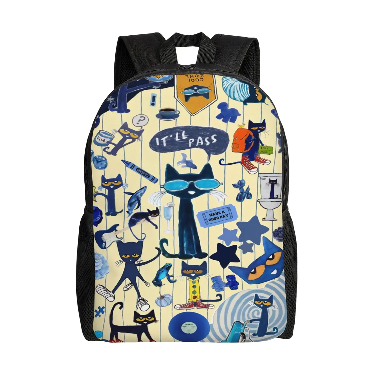 sac à dos classique petes cartoon cats, cadeau idéal pour le lycée, les affaires, sac à dos mignon pour hommes et femmes, sacs en toile pour l'université.