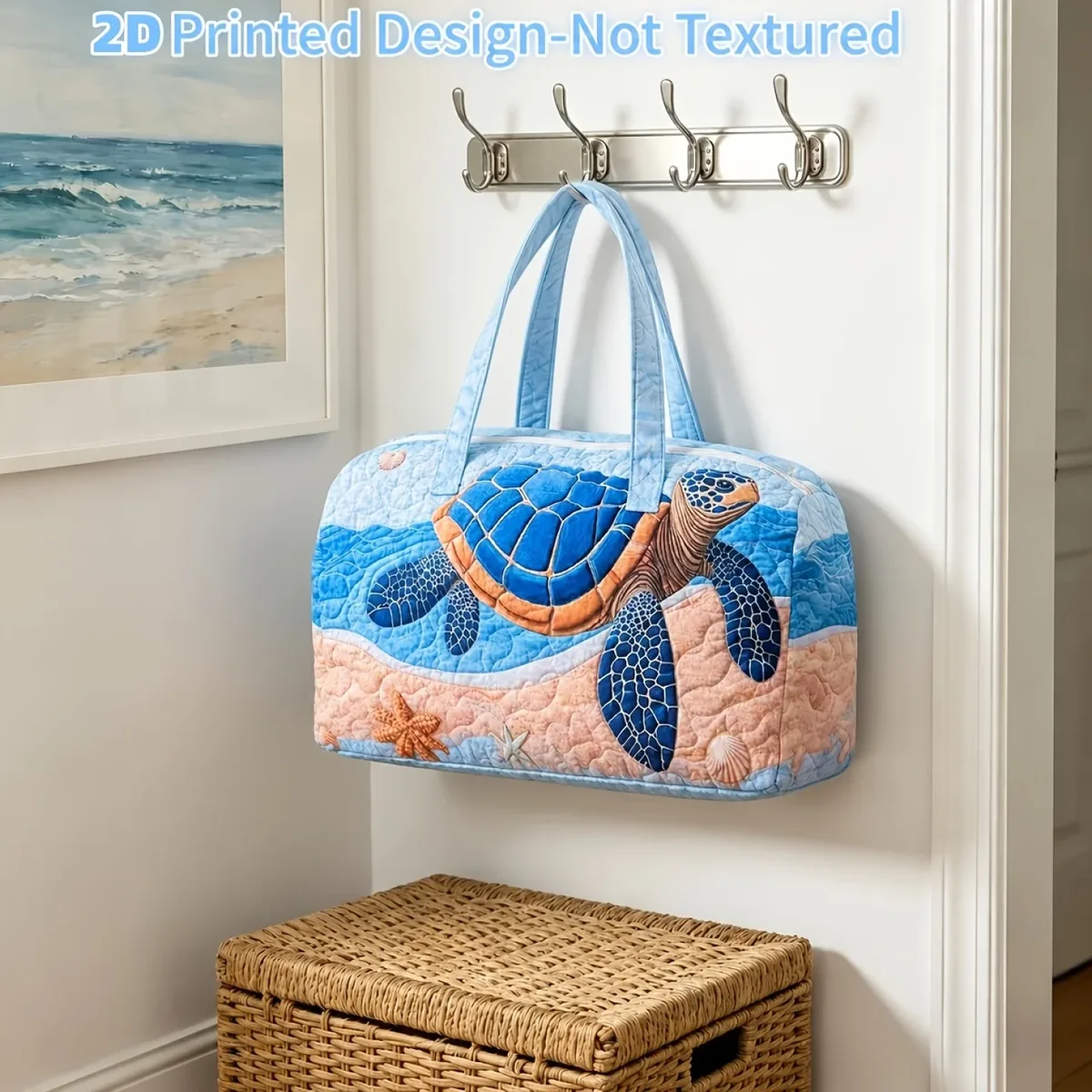 sac de voyage matelassé imprimé poulet artistique et amusant, style bohème 2026, sac fourre-tout de voyage personnalisé pour femmes et hommes, sac de week-end