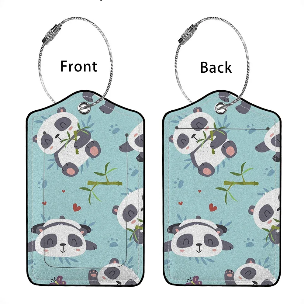 offre spéciale animaux mignons en cuir étiquette de bagage d'affaires étiquette d'adresse de valise étiquette de valise d'embarquement étiquette nom id adresse clip