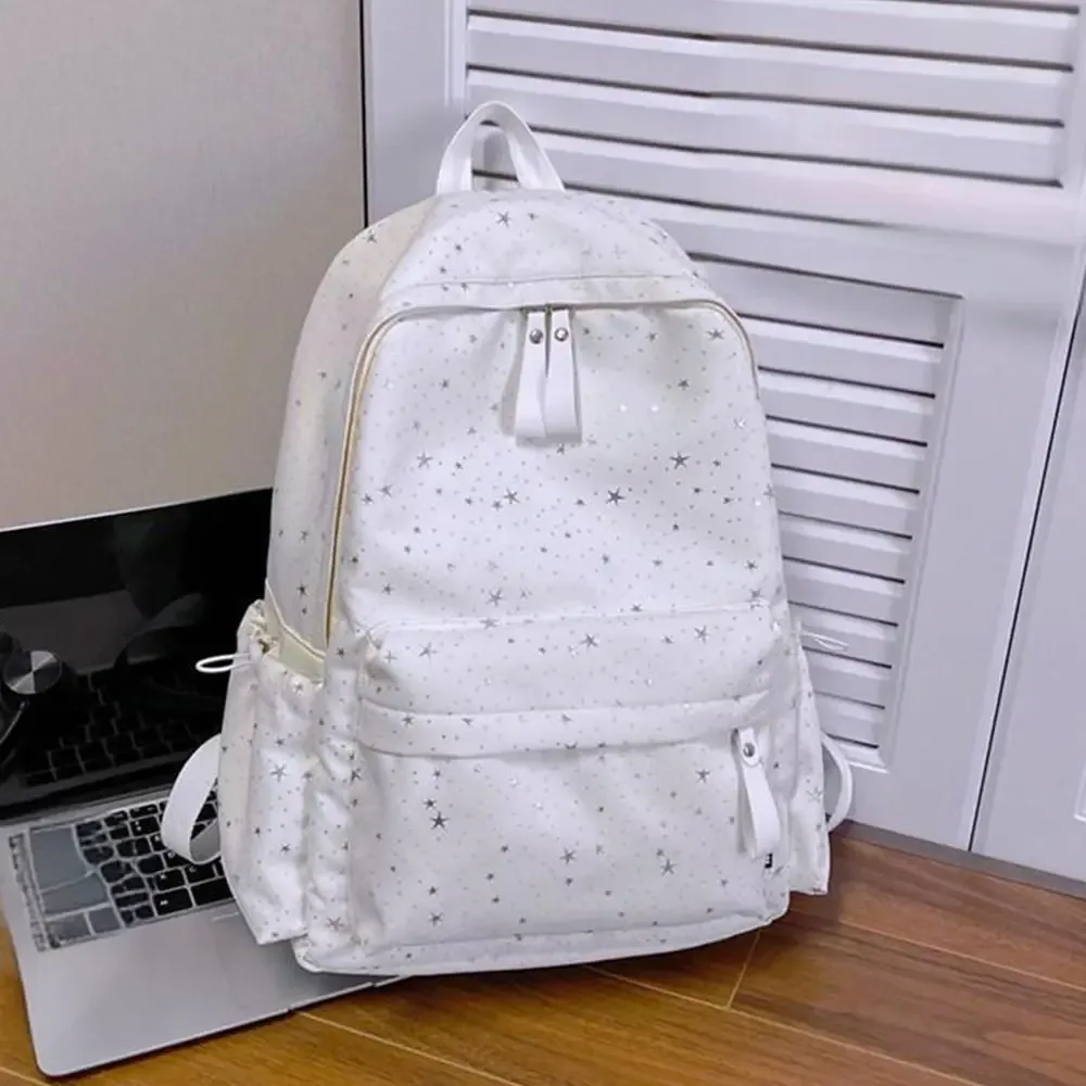 sac à dos japonais en tissu oxford, motifs étoiles, grande capacité, sac d'école multi-poches, sac à dos de voyage pour femme