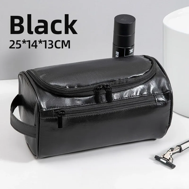 sac à cosmétiques rétro en pu, grande capacité, imperméable, pochette de rangement pour maquillage 3d pour les voyages et les affaires