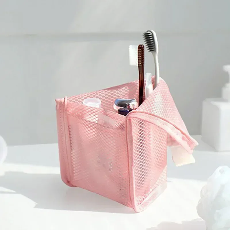 pochette de maquillage pour femmes, petite et grande trousse de toilette portable, sac à cosmétiques en maille eva, rangement de voyage, sac de maquillage, organisateur