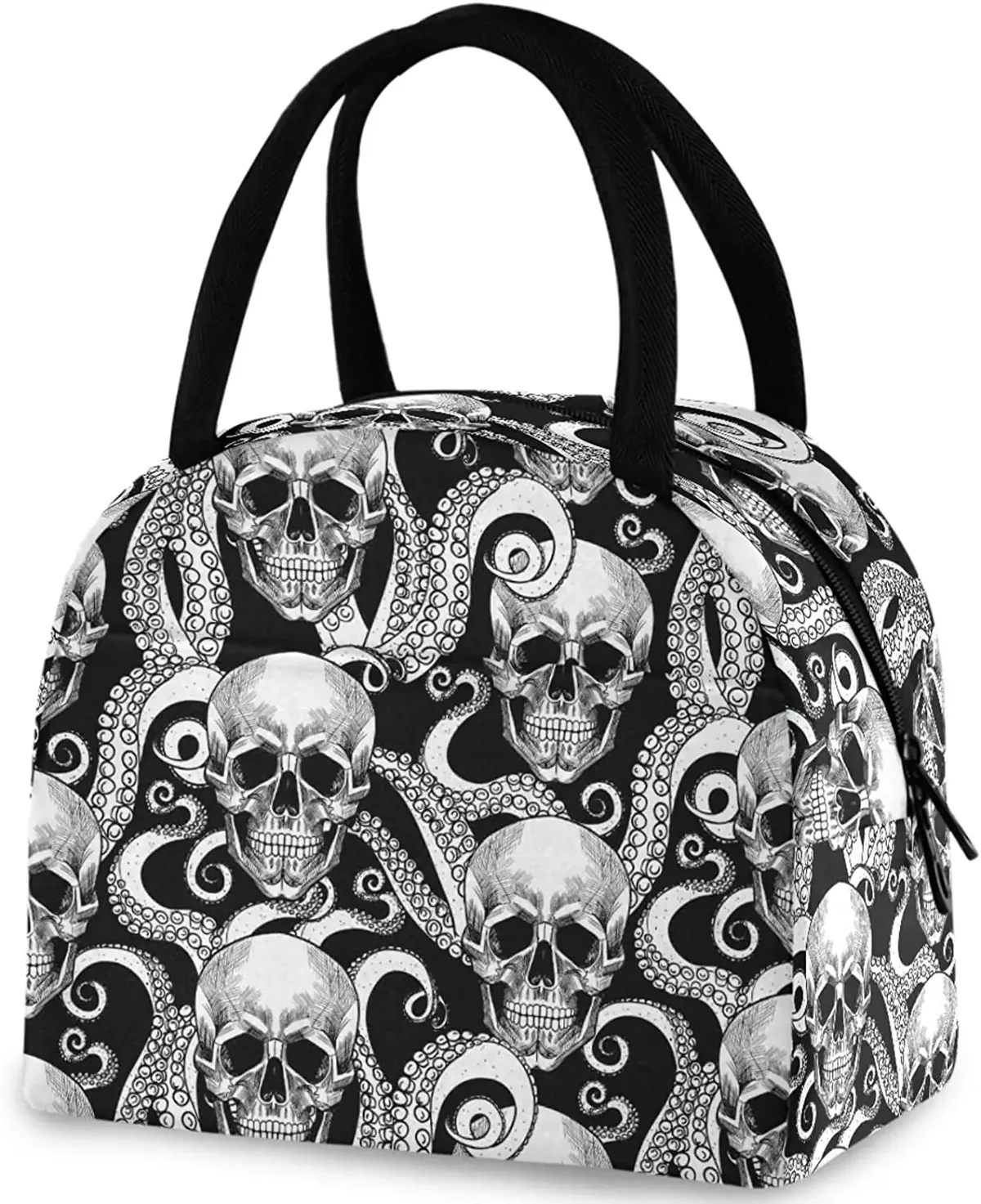 pop art pdpdogs-sac fourre-tout à déjeuner réutilisable avec poche avant, sac isotherme thermique isolé pour la rentrée scolaire, le travail, le pique-nique