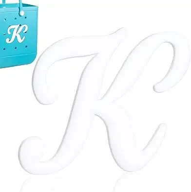 1pc lettre décorative pour sac à main, lettres de l'alphabet de couleur blanche accessoires de décoration lettres de l'alphabet 3d pour sac fourre-tout de plage