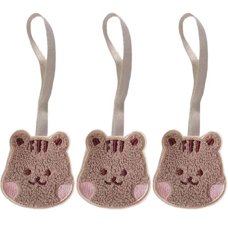 étiquette bagage polyester imprimés animaux beige rose noir voyage enfant identification bagages maternelle accessoires