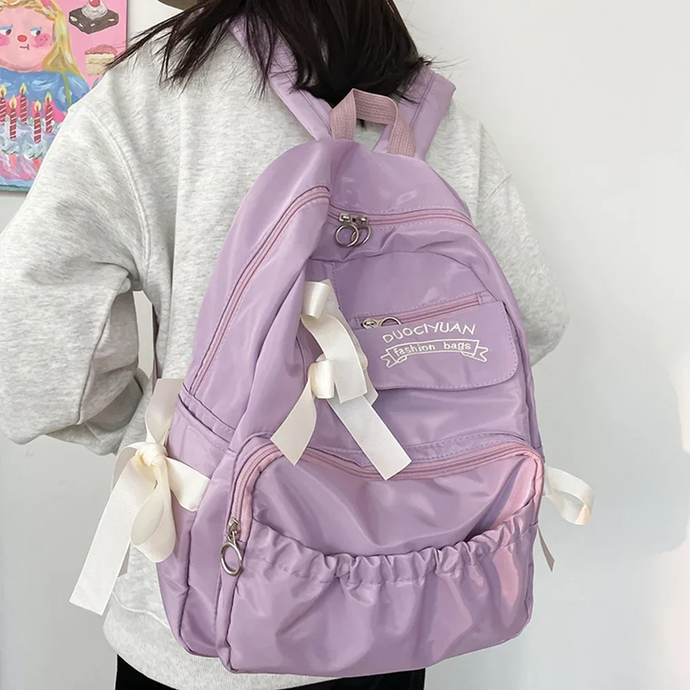 sac à dos en toile avec nministériels d pour femme et adolescente, style collège, à épaule, doux et mignon, pour l'école