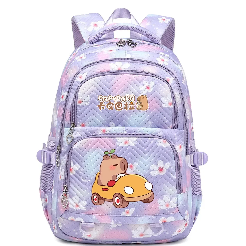 mignon capybara étudiant sac à dos étanche filles enfants retour à l'école livre sacs adolescents cartables femmes voyage sac à dos mochila