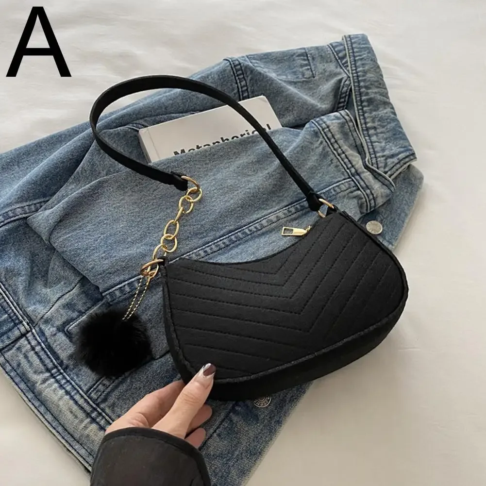 mini sacs à bandoulière en feutre pour femmes, design avancé, sacs à main sous les bras, mini sac de selle