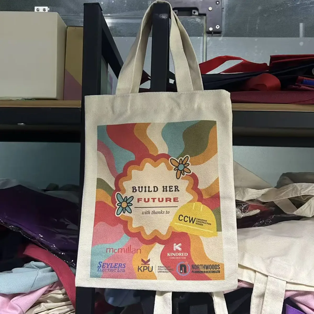 100 pièces/lot, sacs fourre-tout en toile personnalisés en gros, sacs de shopping écologiques réutilisables, sacs promotionnels en coton en vrac