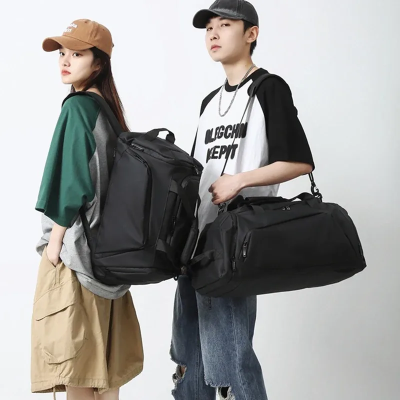 sac de fitness personnalisé avec logo imprimé, sac de voyage, séparation sèche et humide, compartiment à chaussures indépendant, sac de basket-ball