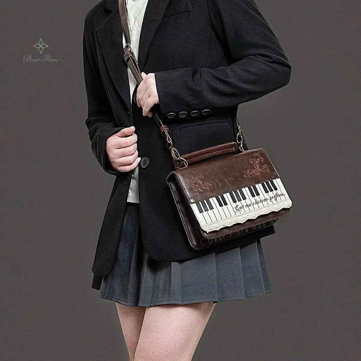 nouveau sac à bandoulière vintage piano pour femmes, sac à bandoulière marron y2k pour filles, sac ita transparent, sac à dos personnalisé, sacs à main esthétiques