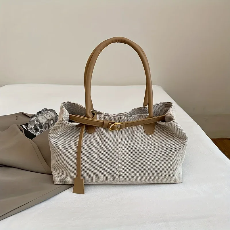 sac fourre-tout rétro de grande capacité pour femmes, sac à main de voyage en matériau durable adapté au fitness, à la natation et au shopping