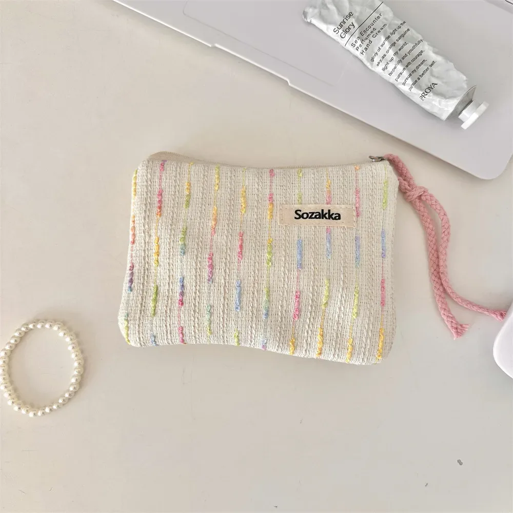 kawaii petit voyage cosmétique rouge à lèvres écouteur câble de données sac de rangement sac à main femmes portable mini maquillage sacs à main portefeuille pochette sac