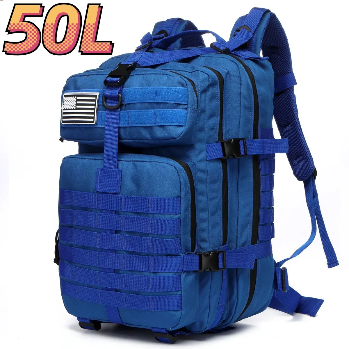 sac à dos tactique camouflage 50l/30l pour homme, sac molle, sac de randonnée imperméable pour le camping, la chasse, la randonnée