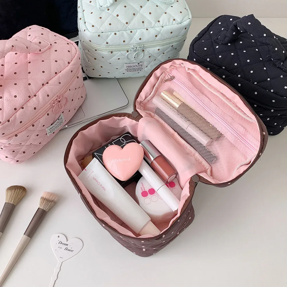 sac à main matelassé pour femme, style tendance, pochette de voyage, organisateur d'accessoires de maquillage et cosmétiques, sac fourre-tout portable à fermeture éclair