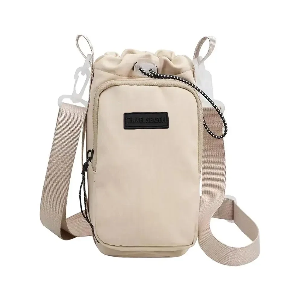 porte-bouteille d'eau isotherme unisexe avec sangle, sac bandoulière avec poche pour téléphone, sac de transport portable pour le sport et autres activités.