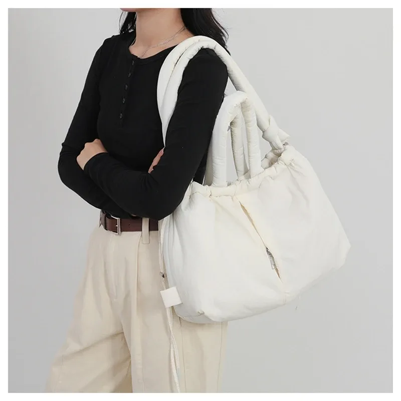 nouveau sac femme vers le bas rembourré veste sac mode unique épaule sac fourre-tout sac à dos sac à bandoulière mochila femininas grand sac fourre-tout