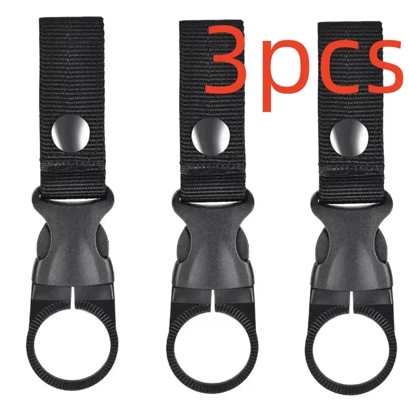 mousqueton porte-bouteille d'eau, clip de fixation pour ceinture et sac à dos, en sangle nylon multifonction