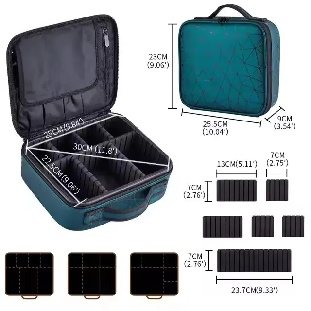 trousse de maquillage professionnelle pour femme, organiseur de cosmétiques, boîte de rangement pour esthéticienne, valise à outils pour ongles, sac de maquillage pour femme