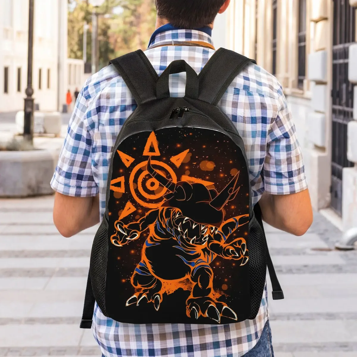 sac à dos greymon, 1 pièce, sac de rangement pour la rentrée scolaire, sac de camping, cadeau digimon anime, nouvelle année scolaire