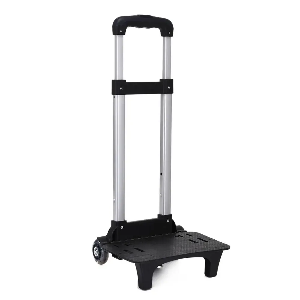 support de tige de poulie à 2 roues, portable et pliable, en alliage d'aluminium, pour sac à dos d'étudiant, support de chariot, sac pour animaux de compagnie, bagages, chariot à main de voyage