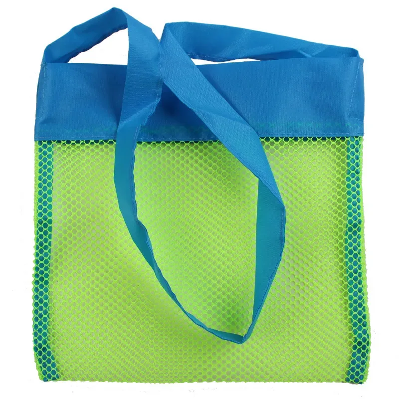 sac de plage en maille anti-sable pour enfants, sac de rangement portable pour jouets, grand sac de natation pour serviettes et organisateur de maquillage pour femmes, 1 pièce