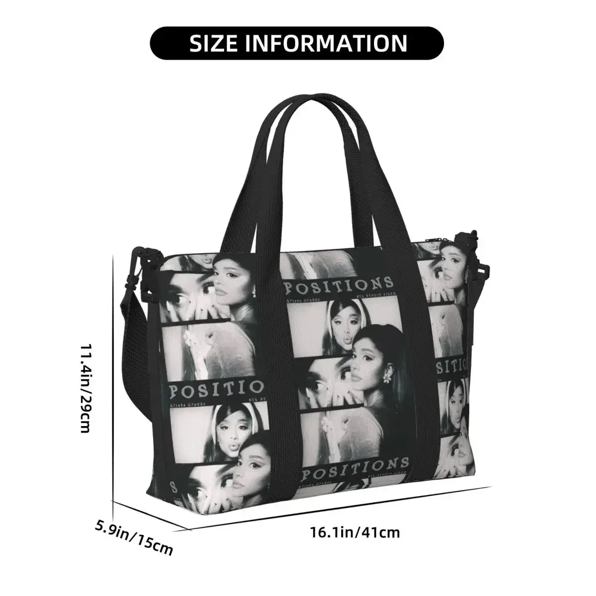 sac de voyage plage eternal sunshine, sac fourre-tout, sac de sport, sac de yoga, sac de shopping, sac à bandoulière pour femme, inspiré de l'album positions rewind d'ariana grande
