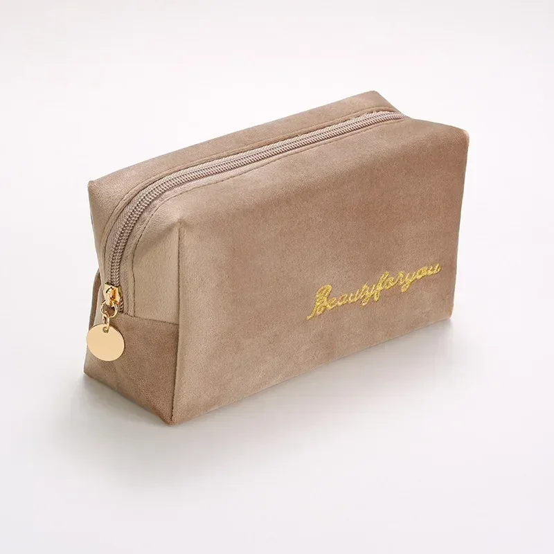 mode femmes sac cosmétique voyage serviette hygiénique maquillage articles de toilette lavage organisateur sac de rangement velours nécessaire maquillage pochette