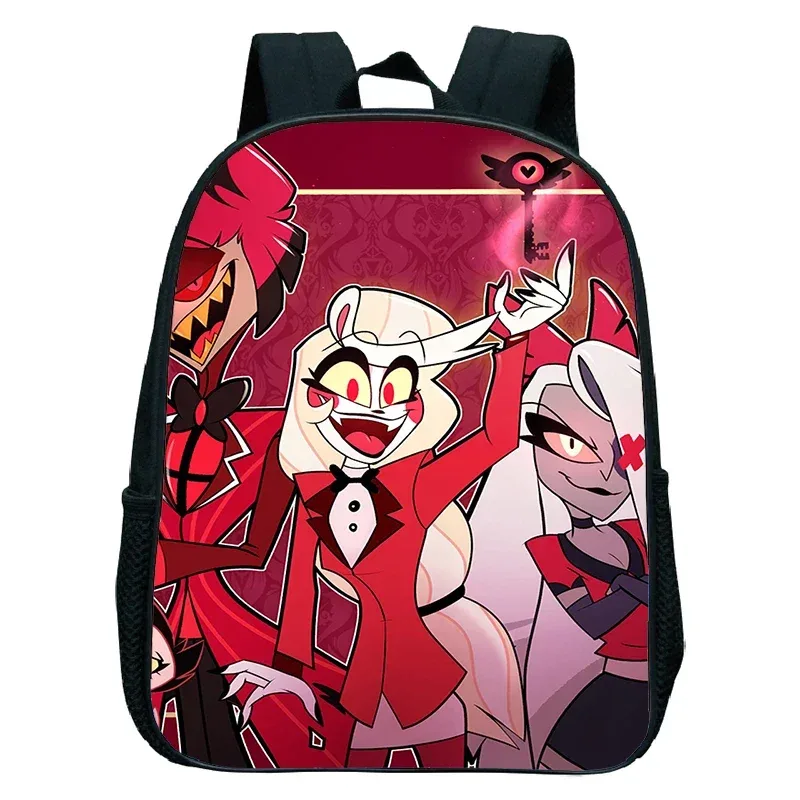 sacs à dos anime hazbin tendance, sacs de maternelle imperméables pour filles et garçons, cartable d'école anime hotel, petit sac à dos pour enfants, mochila