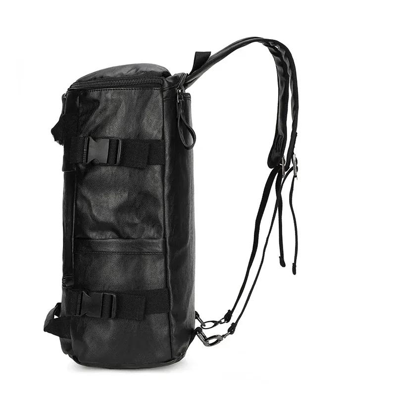 grande capacité hommes voyage sac à dos sac en cuir noir homme sac à dos pour voyage sac à dos pour ordinateur portable mochila