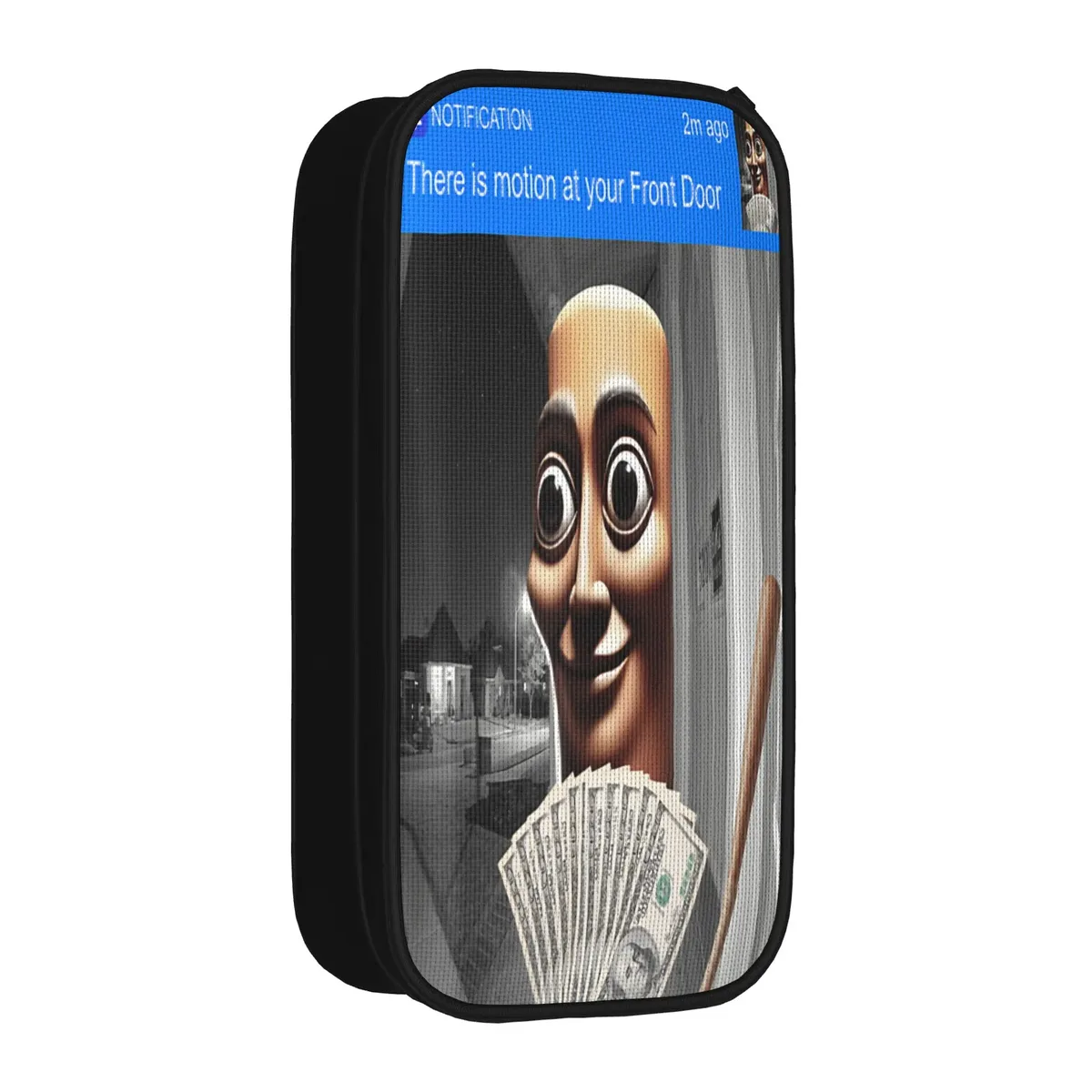 tung sahur cosplay funny calling meme wooden man brainrot trousse à crayons en toile pour garçons et filles, tendance, pour l'école