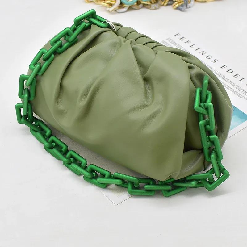 sac à main chic en plastique solide ou mélange de documents, sacoche de 20x30mm, ceinture en acrylique, chaîne laquée, pour femme