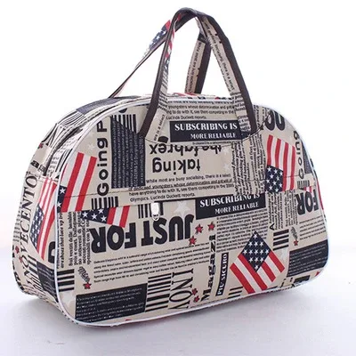 sac voyage sacoche floral beige polyester doux polyvalent femmes hommes sport week end transport vêtements accessoires