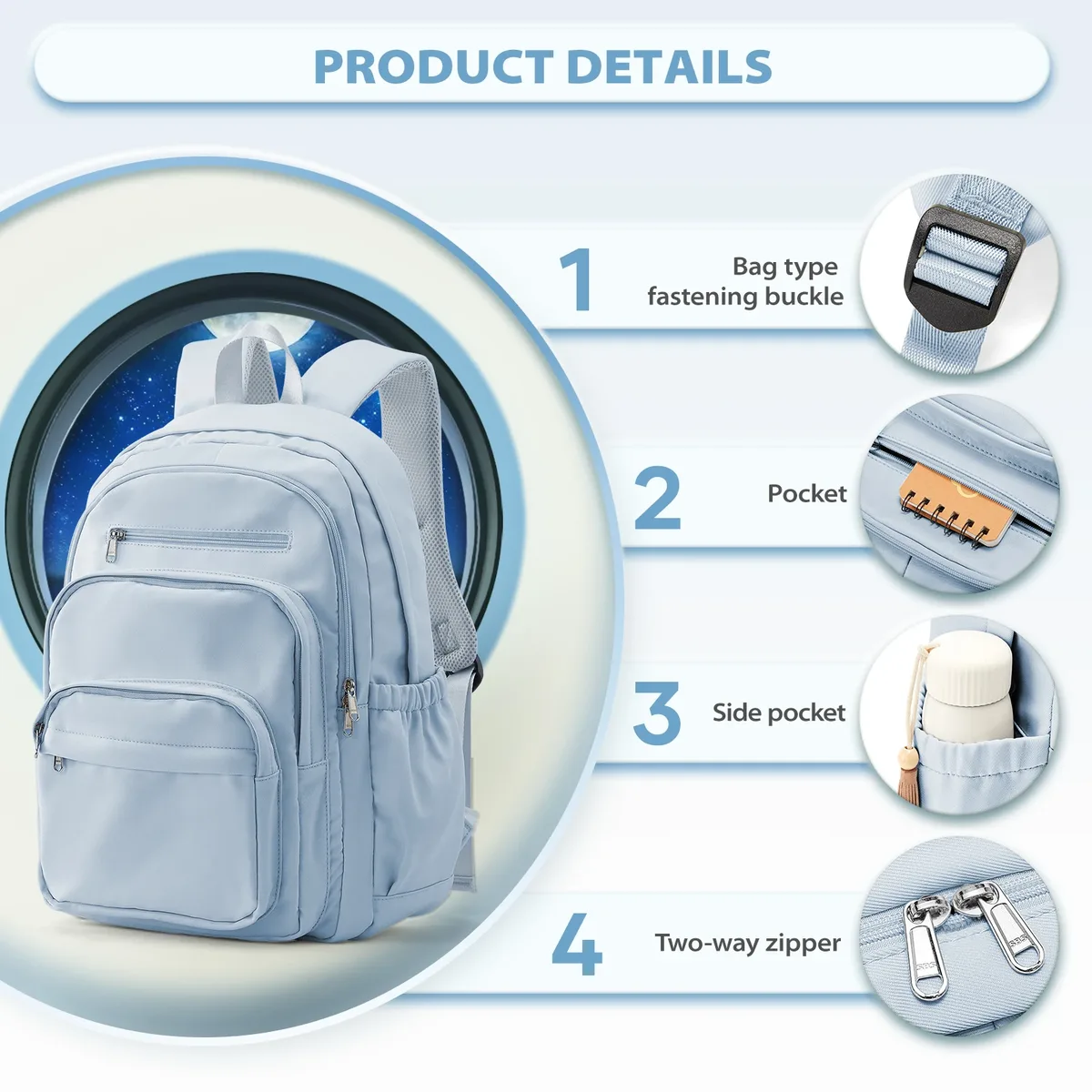 sac à dos pour femme, grande capacité, léger, sac d'école, sac à dos pour ordinateur portable, multi-poches, sac à dos pour écolière, sacs à dos pour tous les jours