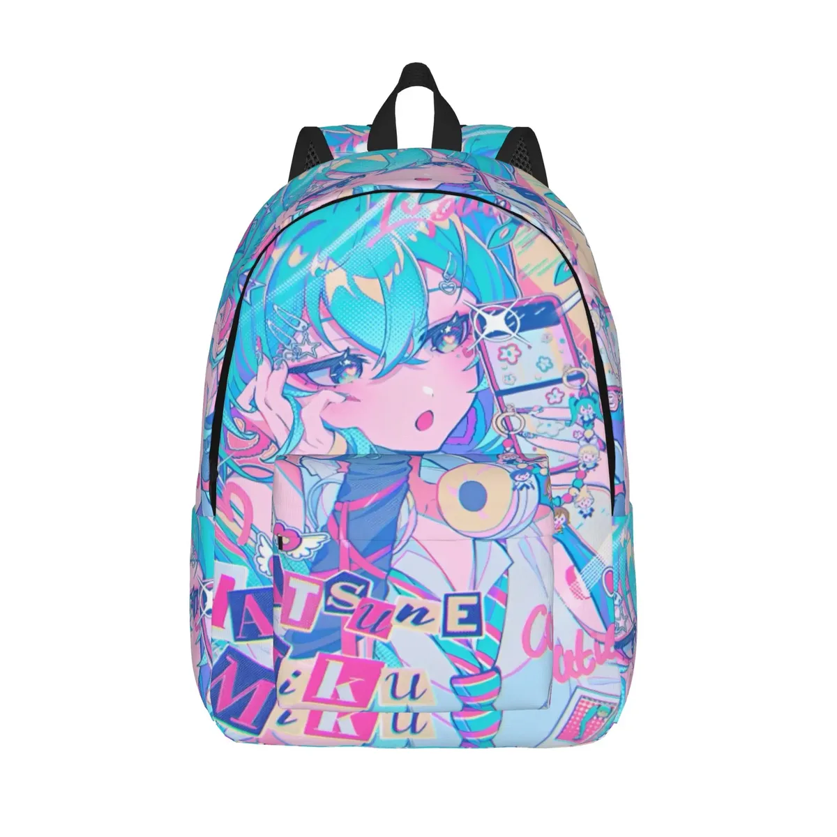 sac à dos hatsune miku pour hommes et femmes, sac à dos décontracté pour étudiants, randonnée, voyage, sac à bandoulière pour l'université, en plein air